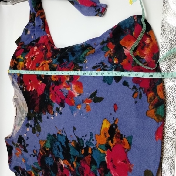 Soft Surroundings Sz M Fleur Aquarelle Floral Knit Top Floral Womens - Picture 7 of 10